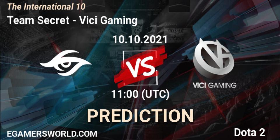 Prognose für das Spiel Team Secret VS Vici Gaming. 10.10.21. Dota 2 - The Internationa 2021