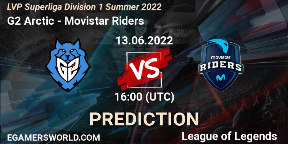 Prognose für das Spiel G2 Arctic VS Movistar Riders. 13.06.22. LoL - LVP Superliga Division 1 Summer 2022