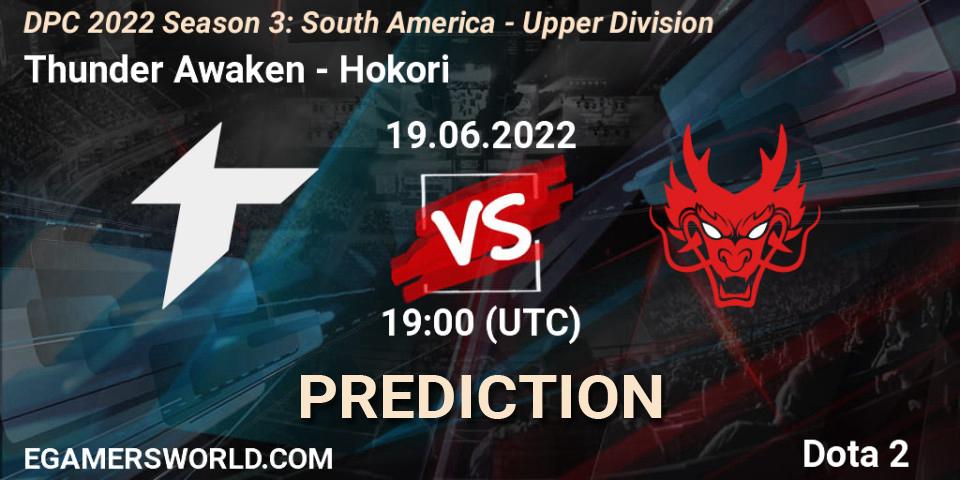 Prognose für das Spiel Thunder Awaken VS Hokori. 19.06.2022 at 19:04. Dota 2 - DPC SA 2021/2022 Tour 3: Division I