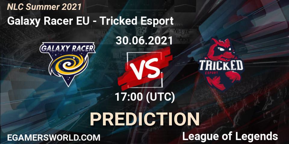 Prognose für das Spiel Galaxy Racer EU VS Tricked Esport. 30.06.2021 at 17:00. LoL - NLC Summer 2021