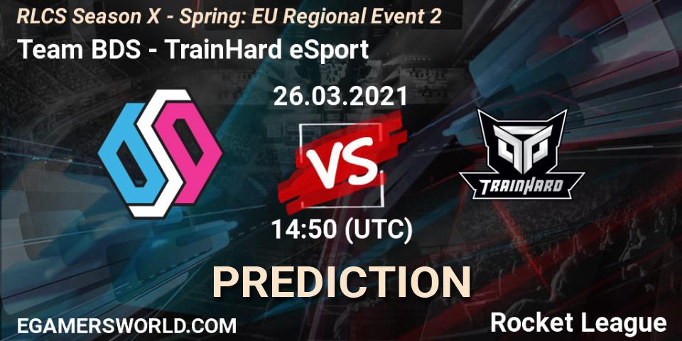 Prognose für das Spiel Team BDS VS TrainHard eSport. 26.03.21. Rocket League - RLCS Season X - Spring: EU Regional Event 2