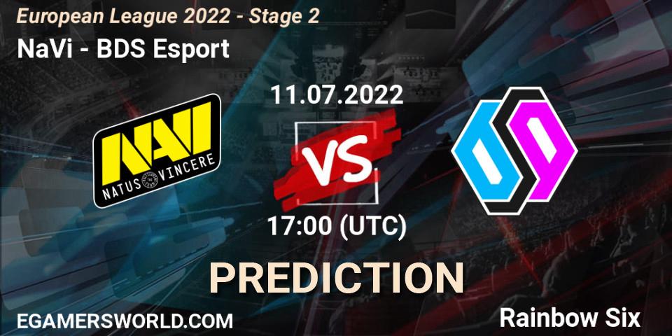 Prognose für das Spiel NaVi VS BDS Esport. 11.07.22. Rainbow Six - European League 2022 - Stage 2