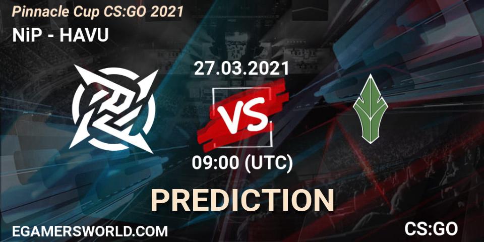 Prognose für das Spiel NiP VS HAVU. 27.03.21. CS2 (CS:GO) - Pinnacle Cup #1