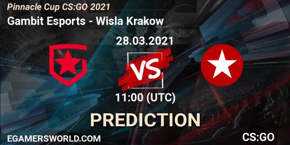 Prognose für das Spiel Gambit Esports VS Wisla Krakow. 27.03.2021 at 08:00. Counter-Strike (CS2) - Pinnacle Cup #1