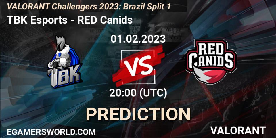 Prognose für das Spiel TBK Esports VS RED Canids. 01.02.23. VALORANT - VALORANT Challengers 2023: Brazil Split 1