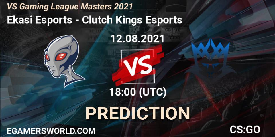 Prognose für das Spiel Ekasi Esports VS Clutch Kings Esports. 12.08.21. CS2 (CS:GO) - VS Gaming League Masters 2021