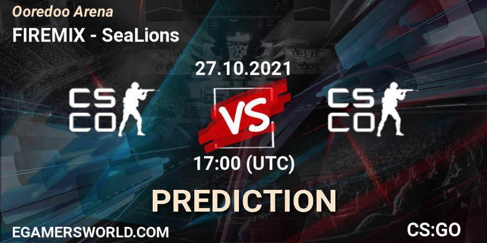 Prognose für das Spiel FIREMIX VS SeaLions. 27.10.21. CS2 (CS:GO) - Ooredoo Arena