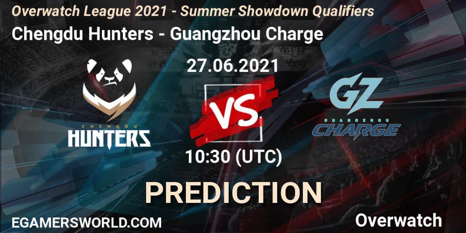 Prognose für das Spiel Chengdu Hunters VS Guangzhou Charge. 27.06.2021 at 10:30. Overwatch - Overwatch League 2021 - Summer Showdown Qualifiers