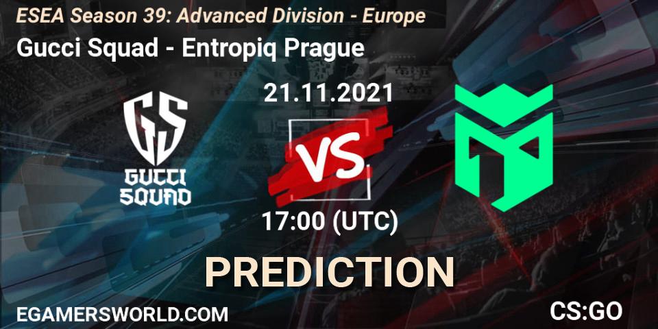 Prognose für das Spiel Gucci Squad VS Entropiq Prague. 21.11.21. CS2 (CS:GO) - ESEA Season 39: Advanced Division - Europe