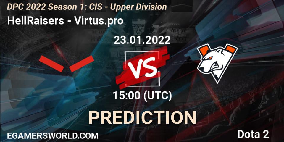 Prognose für das Spiel HellRaisers VS Virtus.pro. 23.01.22. Dota 2 - DPC 2022 Season 1: CIS - Upper Division