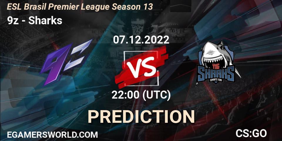 Prognose für das Spiel 9z VS Sharks. 07.12.22. CS2 (CS:GO) - ESL Brasil Premier League Season 13