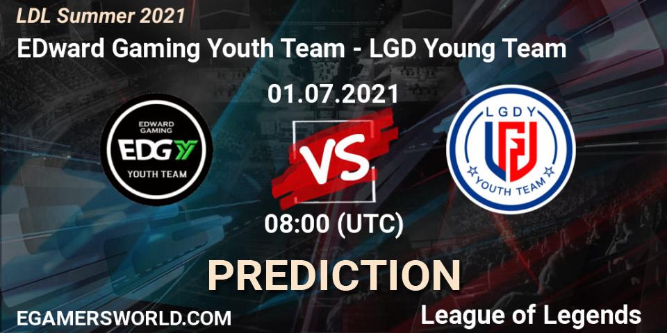 Prognose für das Spiel EDward Gaming Youth Team VS LGD Young Team. 01.07.2021 at 08:00. LoL - LDL Summer 2021