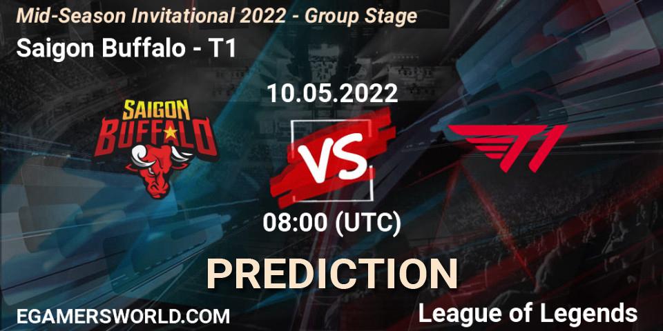 Prognose für das Spiel Saigon Buffalo VS T1. 10.05.2022 at 08:00. LoL - Mid-Season Invitational 2022 - Group Stage