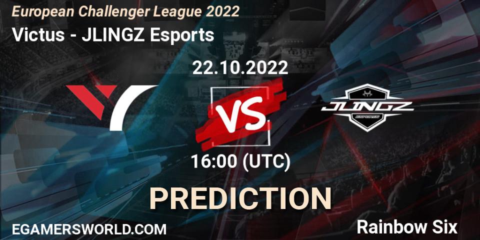 Prognose für das Spiel Victus VS JLINGZ Esports. 22.10.2022 at 16:00. Rainbow Six - European Challenger League 2022