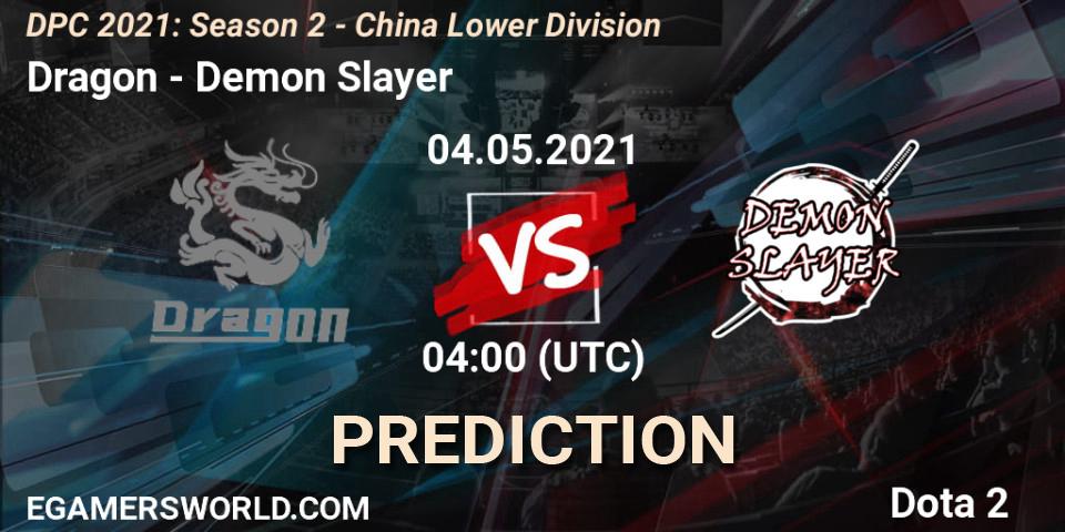 Prognose für das Spiel Dragon VS Demon Slayer. 04.05.2021 at 04:00. Dota 2 - DPC 2021: Season 2 - China Lower Division