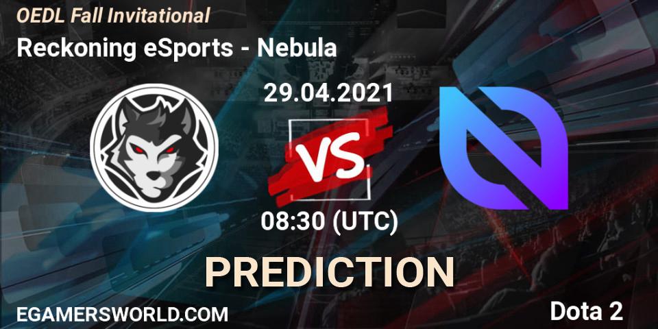 Prognose für das Spiel Reckoning eSports VS Nebula. 29.04.21. Dota 2 - OEDL Fall Invitational