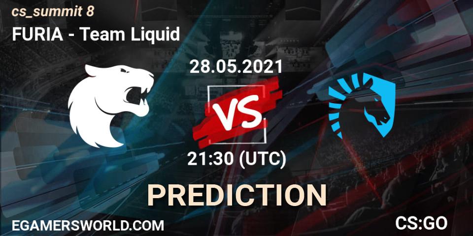 Prognose für das Spiel FURIA VS Team Liquid. 28.05.2021 at 21:30. Counter-Strike (CS2) - cs_summit 8