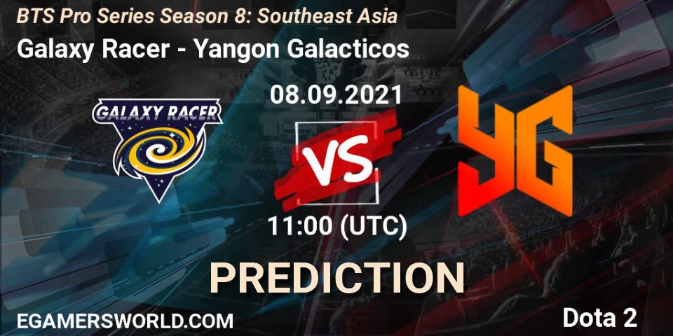 Prognose für das Spiel Galaxy Racer VS Yangon Galacticos. 15.09.21. Dota 2 - BTS Pro Series Season 8: Southeast Asia
