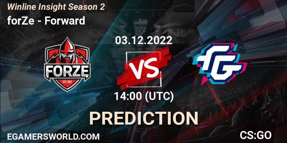 Prognose für das Spiel forZe VS Forward. 15.12.22. CS2 (CS:GO) - Winline Insight Season 2
