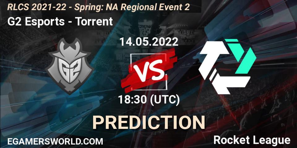 Prognose für das Spiel G2 Esports VS Torrent. 14.05.22. Rocket League - RLCS 2021-22 - Spring: NA Regional Event 2
