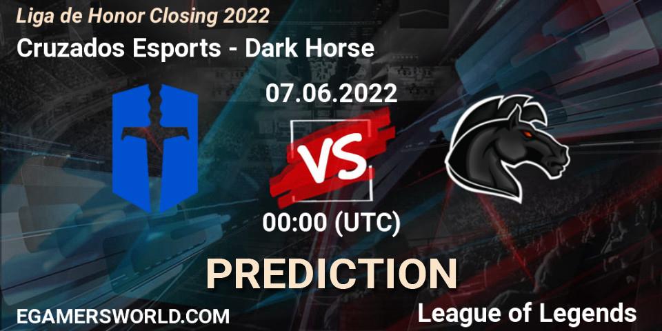 Prognose für das Spiel Cruzados Esports VS Dark Horse. 07.06.22. LoL - Liga de Honor Closing 2022