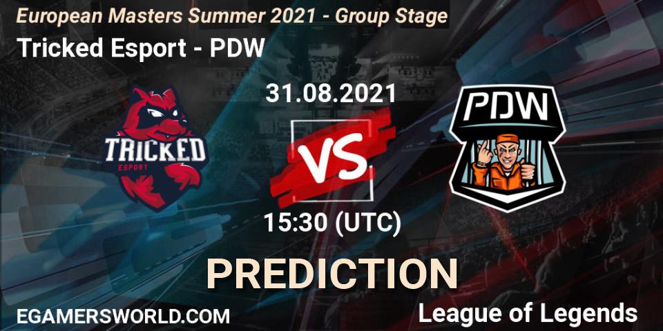 Prognose für das Spiel Tricked Esport VS PDW. 31.08.2021 at 15:30. LoL - European Masters Summer 2021 - Group Stage