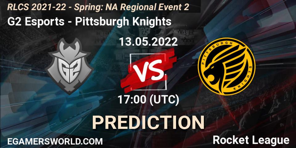Prognose für das Spiel G2 Esports VS Pittsburgh Knights. 13.05.22. Rocket League - RLCS 2021-22 - Spring: NA Regional Event 2