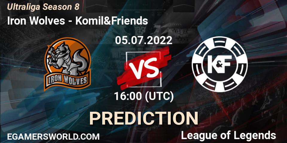 Prognose für das Spiel Iron Wolves VS Komil&Friends. 05.07.22. LoL - Ultraliga Season 8