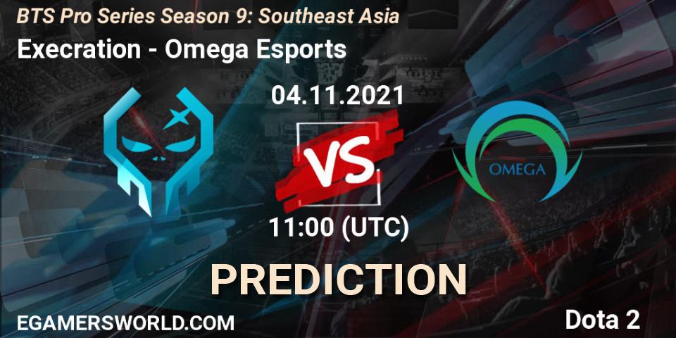 Prognose für das Spiel Execration VS Omega Esports. 04.11.2021 at 11:35. Dota 2 - BTS Pro Series Season 9: Southeast Asia