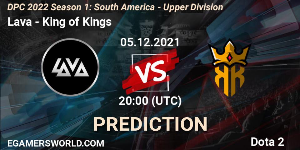 Prognose für das Spiel Lava VS King of Kings. 05.12.2021 at 20:22. Dota 2 - DPC 2022 Season 1: South America - Upper Division