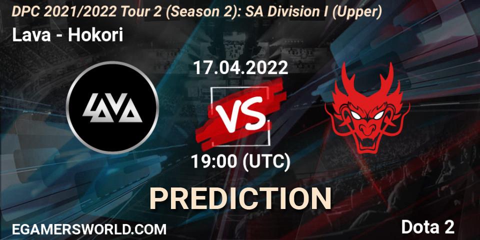 Prognose für das Spiel Lava VS Hokori. 17.04.2022 at 19:03. Dota 2 - DPC 2021/2022 Tour 2 (Season 2): SA Division I (Upper)