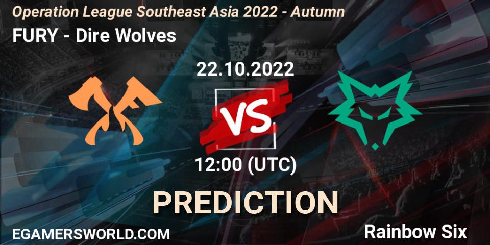Prognose für das Spiel FURY VS Dire Wolves. 22.10.22. Rainbow Six - Operation League Southeast Asia 2022 - Autumn