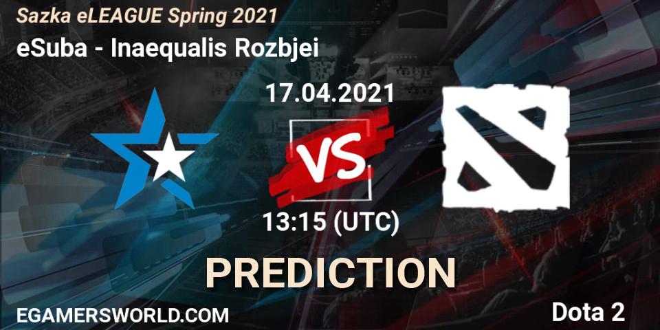 Prognose für das Spiel eSuba VS Inaequalis Rozbíječi. 17.04.2021 at 14:14. Dota 2 - Sazka eLEAGUE Spring 2021