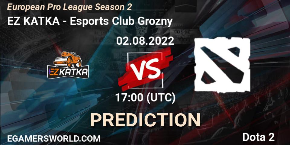 Prognose für das Spiel EZ KATKA VS Esports Club Grozny. 02.08.2022 at 17:00. Dota 2 - European Pro League Season 2
