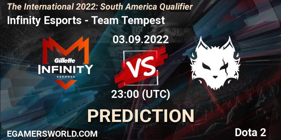 Prognose für das Spiel Infinity Esports VS Team Tempest. 03.09.22. Dota 2 - The International 2022: South America Qualifier