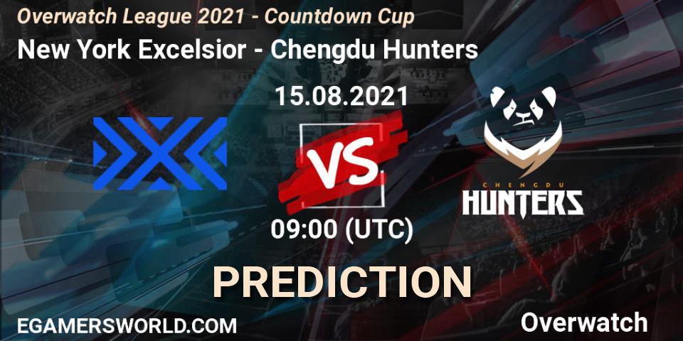 Prognose für das Spiel New York Excelsior VS Chengdu Hunters. 15.08.2021 at 09:00. Overwatch - Overwatch League 2021 - Countdown Cup
