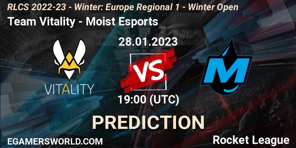 Prognose für das Spiel Team Vitality VS Moist Esports. 28.01.23. Rocket League - RLCS 2022-23 - Winter: Europe Regional 1 - Winter Open