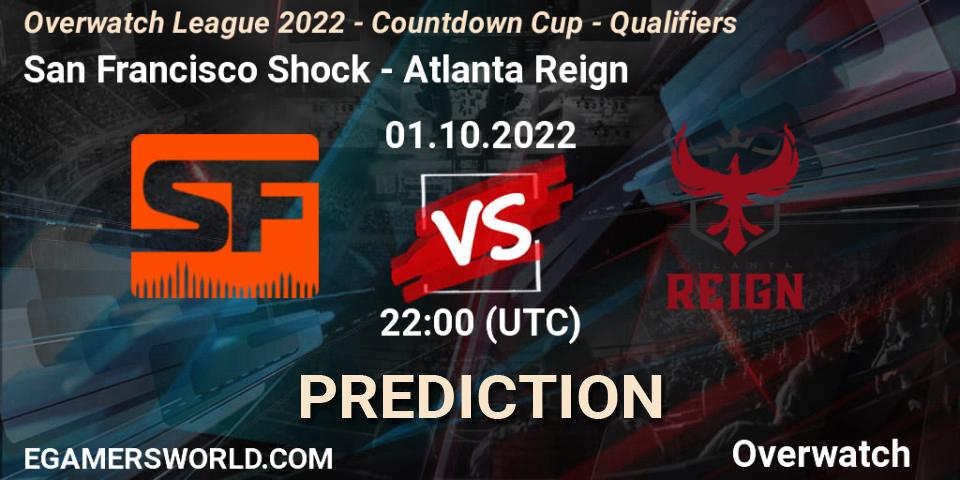 Prognose für das Spiel San Francisco Shock VS Atlanta Reign. 01.10.22. Overwatch - Overwatch League 2022 - Countdown Cup - Qualifiers