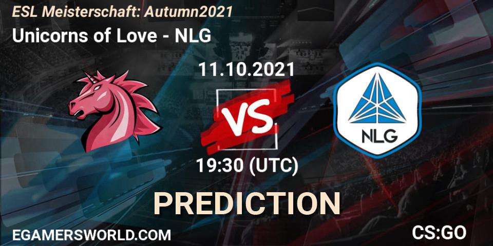 Prognose für das Spiel Unicorns of Love VS NLG. 11.10.21. CS2 (CS:GO) - ESL Meisterschaft: Autumn 2021