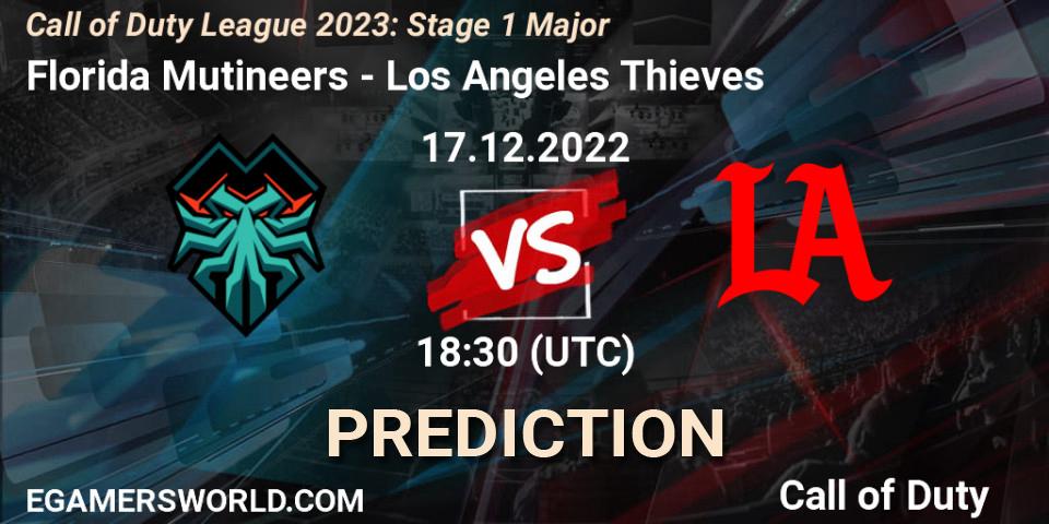 Prognose für das Spiel Florida Mutineers VS Los Angeles Thieves. 17.12.2022 at 18:30. Call of Duty - Call of Duty League 2023: Stage 1 Major