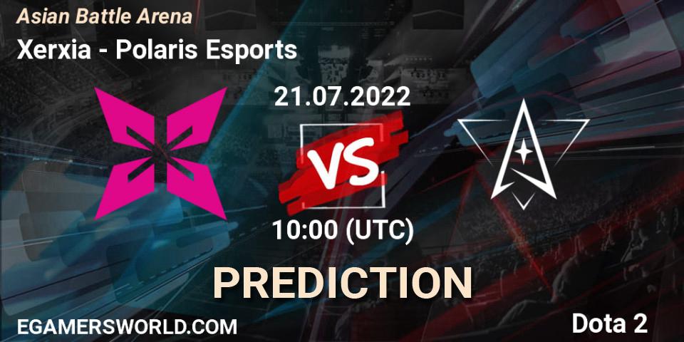 Prognose für das Spiel Xerxia VS Polaris Esports. 21.07.22. Dota 2 - Asian Battle Arena