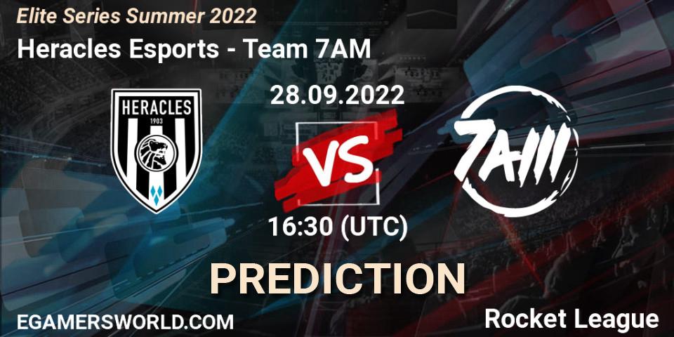 Prognose für das Spiel Heracles Esports VS Team 7AM. 28.09.2022 at 16:30. Rocket League - Elite Series Summer 2022