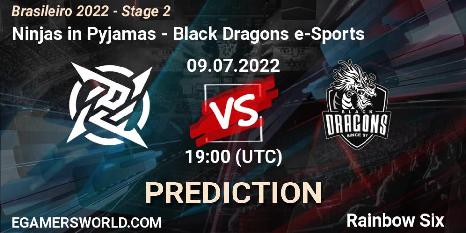 Prognose für das Spiel Ninjas in Pyjamas VS Black Dragons e-Sports. 09.07.22. Rainbow Six - Brasileirão 2022 - Stage 2