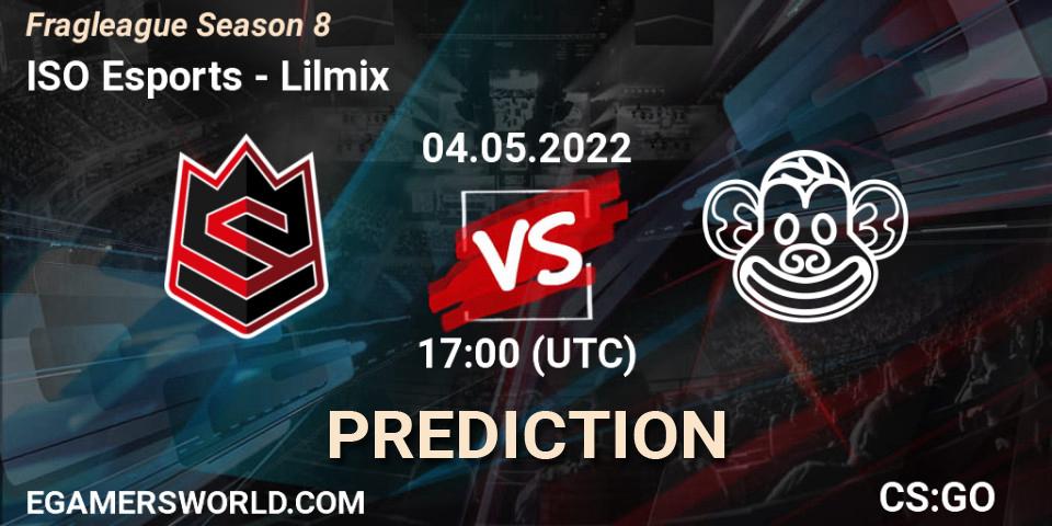Prognose für das Spiel ISO Esports VS Lilmix. 04.05.2022 at 17:00. Counter-Strike (CS2) - Fragleague Season 8