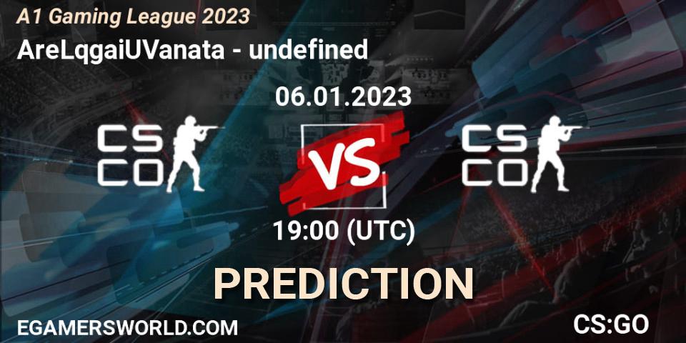 Prognose für das Spiel AreLqgaiUVanata VS undefined. 06.01.23. CS2 (CS:GO) - A1 Gaming League 2023