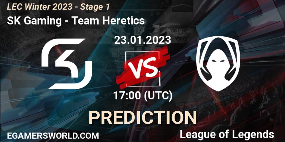 Prognose für das Spiel SK Gaming VS Team Heretics. 23.01.2023 at 17:00. LoL - LEC Winter 2023 - Stage 1