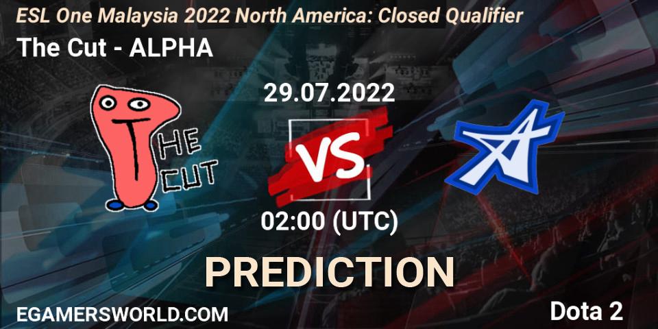 Prognose für das Spiel The Cut VS ALPHA. 29.07.22. Dota 2 - ESL One Malaysia 2022 North America: Closed Qualifier