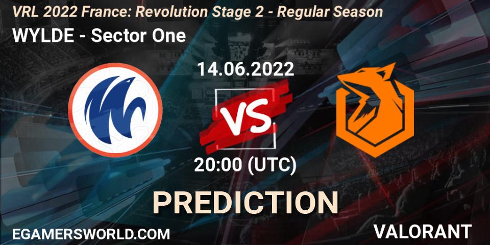 Prognose für das Spiel WYLDE VS Sector One. 14.06.22. VALORANT - VRL 2022 France: Revolution Stage 2 - Regular Season