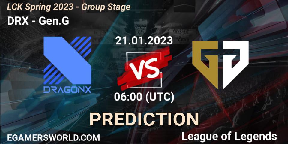 Prognose für das Spiel DRX VS Gen.G. 21.01.23. LoL - LCK Spring 2023 - Group Stage