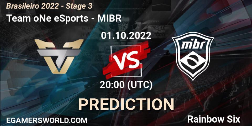 Prognose für das Spiel Team oNe eSports VS MIBR. 01.10.22. Rainbow Six - Brasileirão 2022 - Stage 3